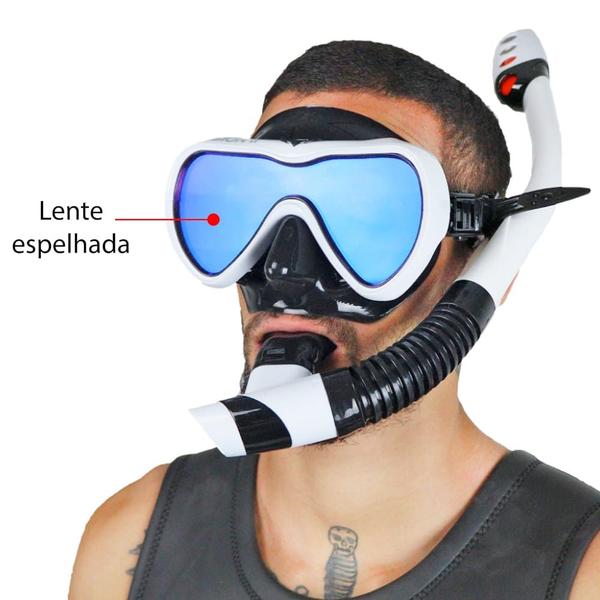 Imagem de Kit de Mergulho Vision II Clear Super Dry Dive Motion - Branco