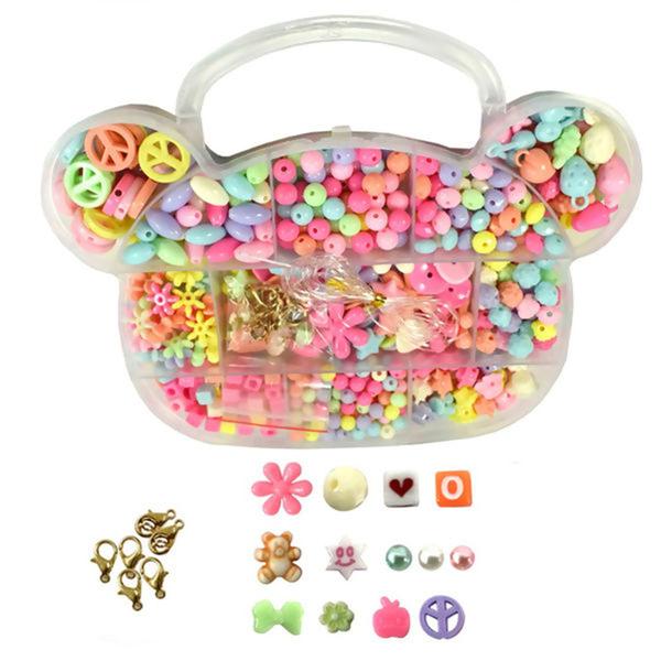 Imagem de Kit de miçangas infantil coloridas formas e modelos para pulseiras, colar, brincos - mickey 350 pçs