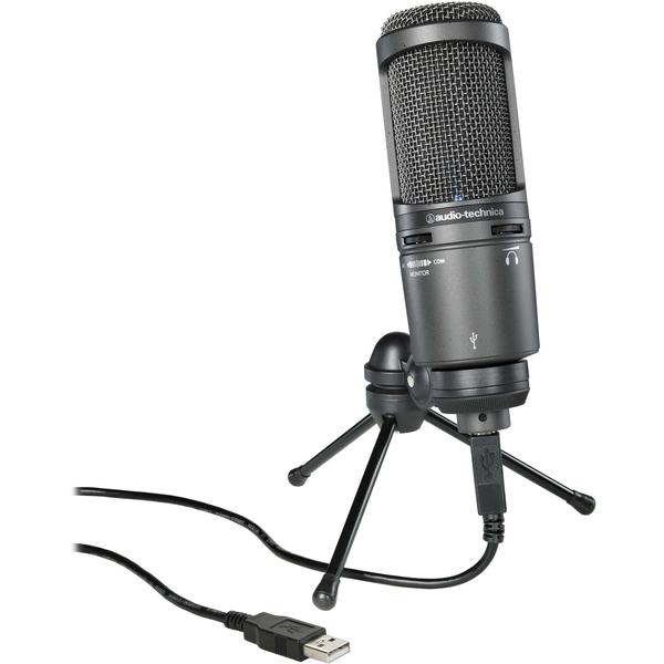 Imagem de Kit de Microfone Audio-Technica AT2020USB+PK com braço articulado