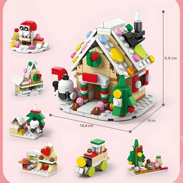 Imagem de Kit de Mini Casas Kawaii Rena Inverno - 6 em 1 - Blocos de Construção DIY