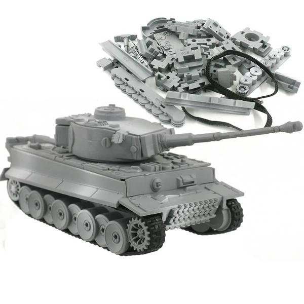 Imagem de Kit de Modelo de Tanque Pantera Tigre 4D - Brinquedo Educativo para Montar