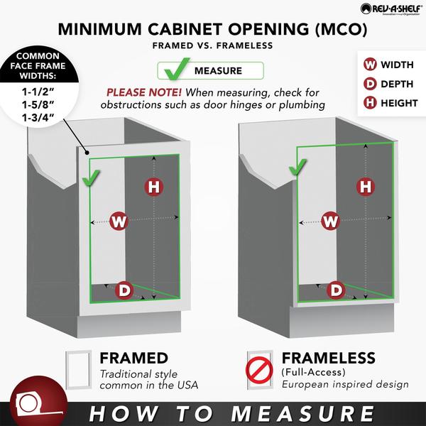 Imagem de Kit de montagem de porta de armário Rev-A-Shelf para armário de base de cozinha