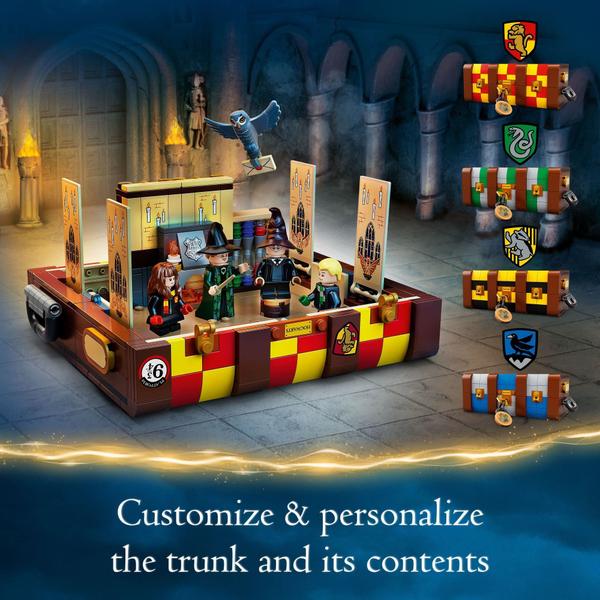 Imagem de Kit de montagem LEGO Harry Potter Hogwarts Magical Trunk 76399 brinquedo legal e colecionável com minifiguras de personagens populares dos filmes de Harry Potter ótimo presente para crianças a partir de 8 anos (603 peças)