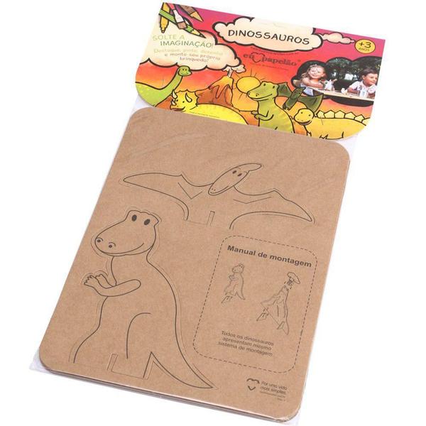 Imagem de Kit De Montar E Pintar Dinossauros Papelão Eu Amo Papelão