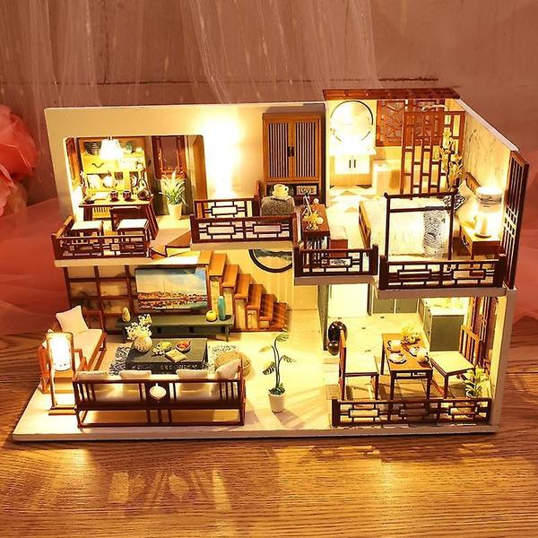 Imagem de Kit de móveis de madeira em miniatura Dollhouse Cutebee DIY