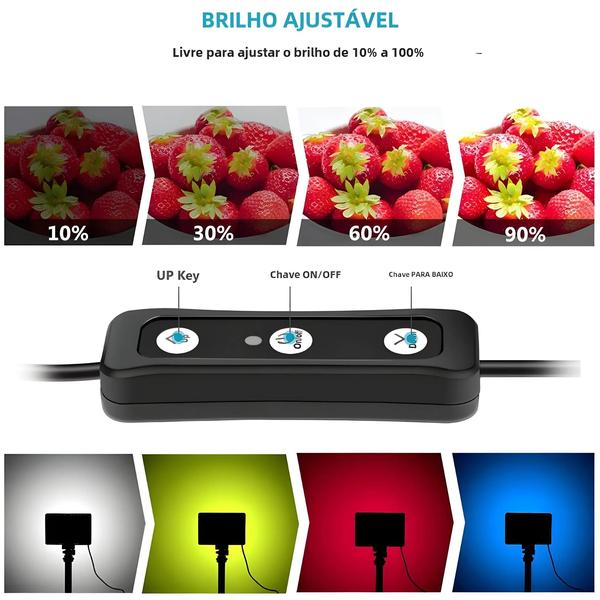 Imagem de Kit de Painel de Luz de Vídeo LED RGB com Tripé - Ideal para Fotografia e Transmissão ao Vivo