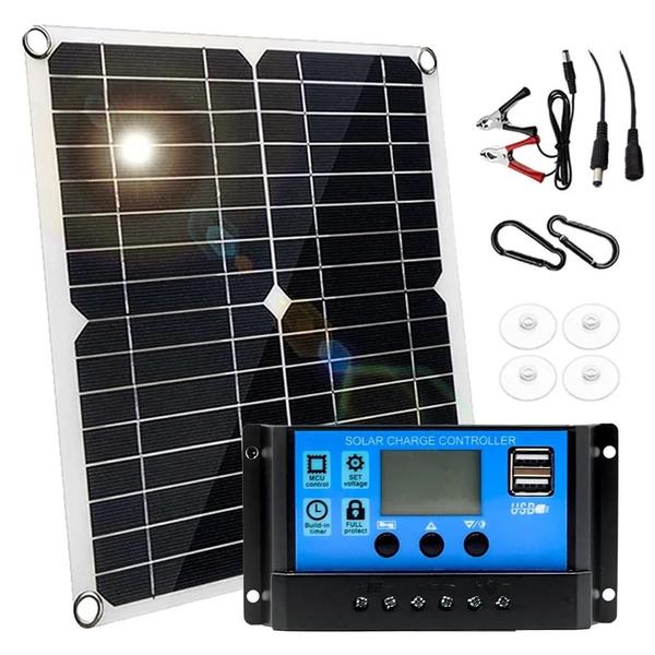 Imagem de Kit De Painel Solar 1000W 12V Com Controlador 10A-100A Para Telefone RV Carro Caravana Casa