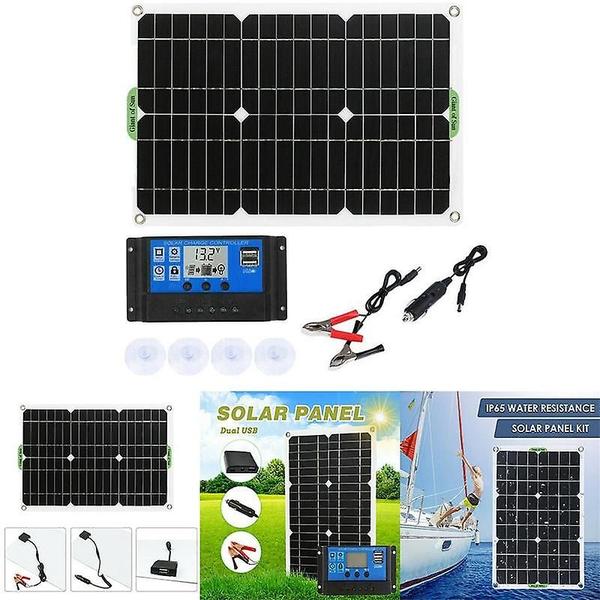 Imagem de Kit de painel solar Wokex 180W 12V carregador com controlador para carro