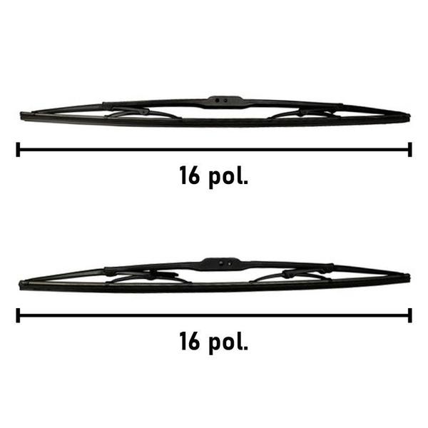 Imagem de Kit de Palhetas Ferro Limpador de Parabrisa - Volkswagen Gol BX LS CL 1000 Parati LS CL Saveiro BX LS CL MI e Voyage