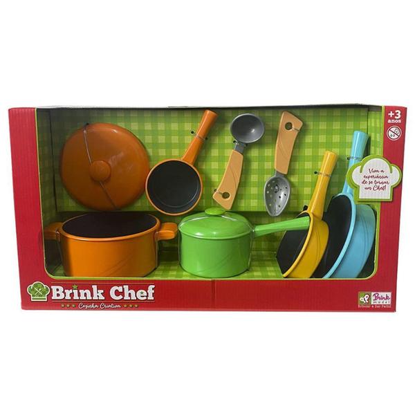 Imagem de Kit de Panelinhas Infantil Brink Chef 9 Peças - Brink 2024 - Brink Model