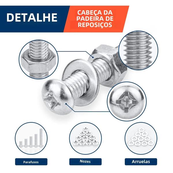 Imagem de Kit de Parafusos e Porcas Métricos para Impressora 3D - DIY