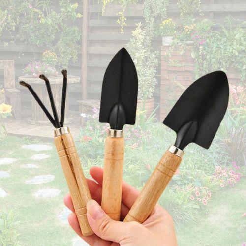 Imagem de Kit De Pás Jardinagem Em Aço - Jardim 18cm 3 Peças