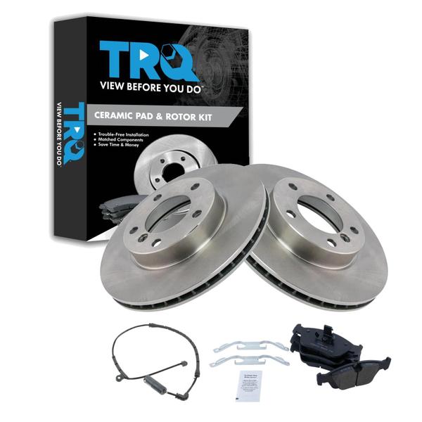 Imagem de Kit de pastilhas de freio e rotor TRQ Ceramic para BMW 323Ci 1999-2000 323i 2000