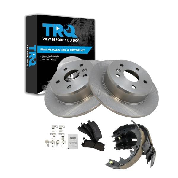 Imagem de Kit de pastilhas de freio e rotor TRQ Lexus RX300 traseiro semimetálico