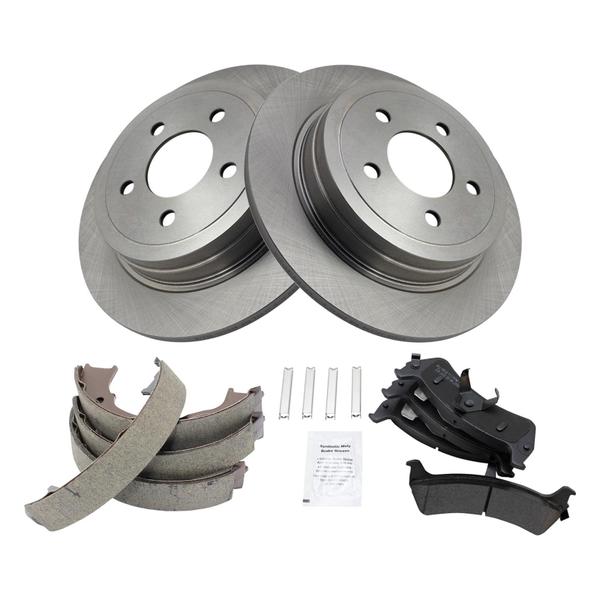 Imagem de Kit de pastilhas de freio e rotor TRQ Rear Semimetálico 2003 Ford Explorer