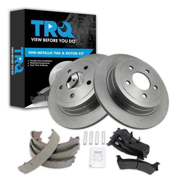 Imagem de Kit de pastilhas de freio e rotor TRQ Rear Semimetálico 2003 Ford Explorer