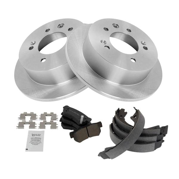 Imagem de Kit de pastilhas de freio e rotor TRQ semimetálico traseiro Hyundai Elantra