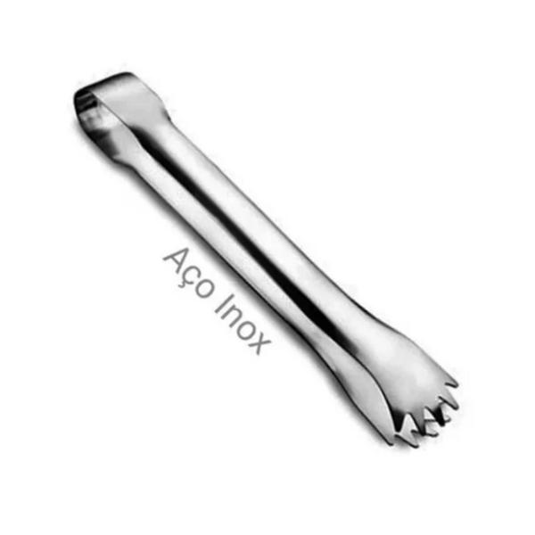 Imagem de kit de Pegador De Gelo Frutas Para Drink Bebidas Multiuso Aço Inox 18,5cm e 12,5 Clink