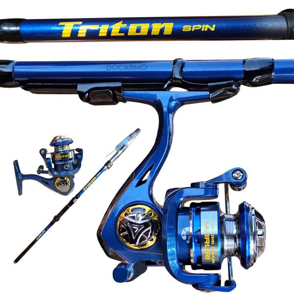 Imagem de Kit de Pesca Maruri Molinete Triton + Vara Triton Spin 2,40m