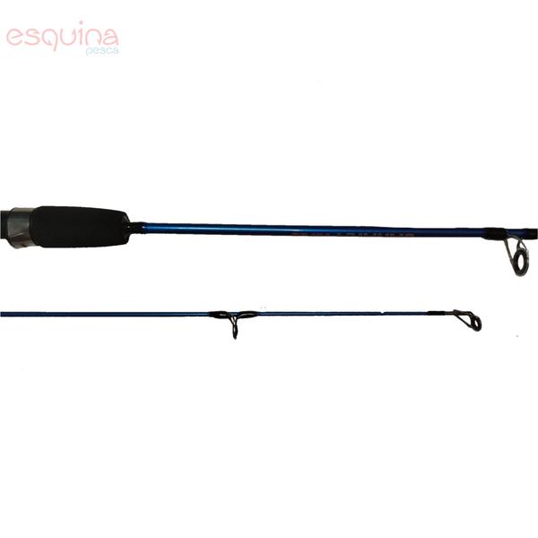 Imagem de Kit de pesca molinete 200 com linha e vara 1,20 com 2 partes