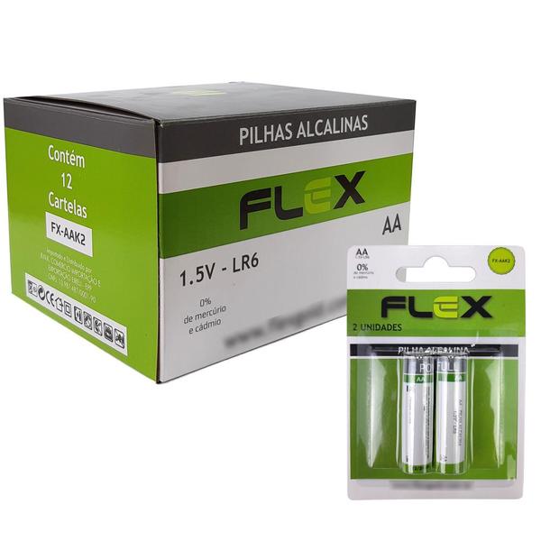 Imagem de Kit de pilhas AAA 12 unidades Flex FX-AAAK2