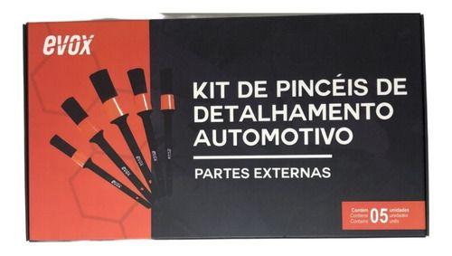 Imagem de Kit De Pincéis Externos Para Detalhamento Automotivo Evox