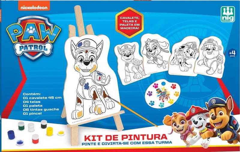 Imagem de Kit De Pintura Em Madeira Patrulha Canina Colorir Nig