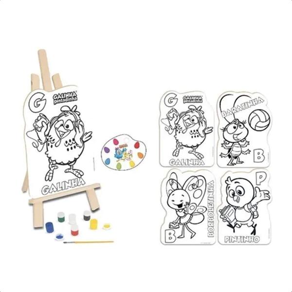 Kit De Pintura Galinha Pintadinha Infantil Divertido em Madeira +4 anos Nig Brinquedos - 0732 Imagem de Kit De Pintura Galinha Pintadinha Infantil Divertido em Madeira +4 anos Nig Brinquedos - 0732