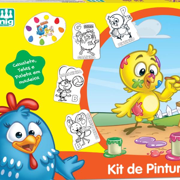 Kit De Pintura Galinha Pintadinha Infantil Divertido em Madeira +4 anos Nig Brinquedos - 0732 Imagem de Kit De Pintura Galinha Pintadinha Infantil Divertido em Madeira +4 anos Nig Brinquedos - 0732