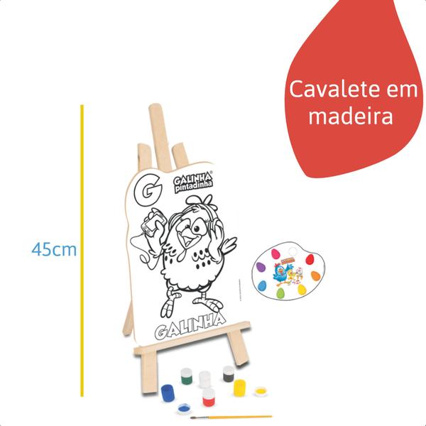 Kit De Pintura Galinha Pintadinha Infantil Divertido em Madeira +4 anos Nig Brinquedos - 0732 Imagem de Kit De Pintura Galinha Pintadinha Infantil Divertido em Madeira +4 anos Nig Brinquedos - 0732