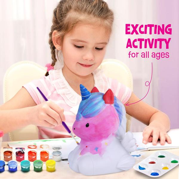 Imagem de Kit de pintura LAOESE Paint Your Own Unicorn Lamp Kids 6-12