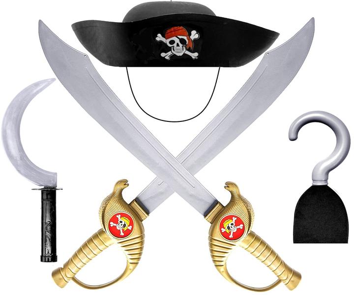Kit de Pirata de Brinquedo com Espada Gancho e Foice - Big Boy Imagem de Kit de Pirata de Brinquedo com Espada Gancho e Foice