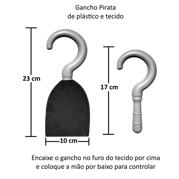 Kit de Pirata de Brinquedo com Espada Gancho e Foice - Big Boy Imagem de Kit de Pirata de Brinquedo com Espada Gancho e Foice