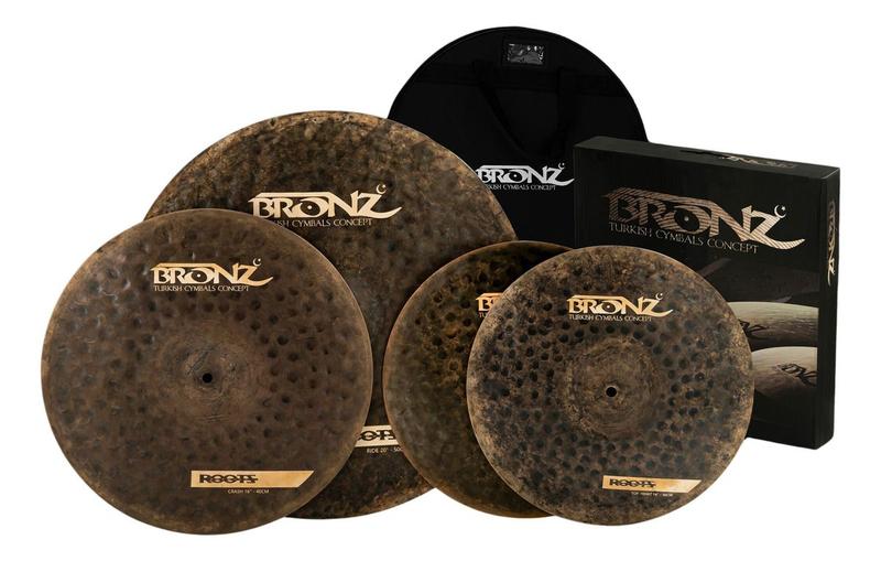 Imagem de Kit De Pratos Bronz B-20 Hh14/cr16/rd20 Com Bag - Root Serie