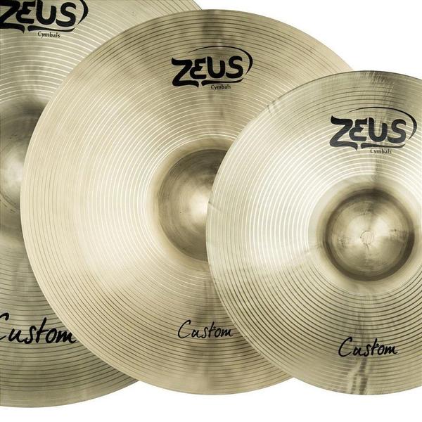 Imagem de Kit de Pratos de Bateria Zeus Custom Set-C com 3