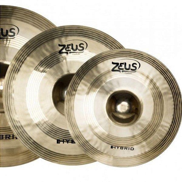 Imagem de Kit de Pratos de Bateria Zeus Hybrid Set-C com 3 +Bag