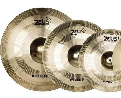 Kit De Pratos Zeus Hybrid Set E 10 14 16 18 20 + Bag Imagem de Kit De Pratos Zeus Hybrid Set E 10 14 16 18 20 + Bag
