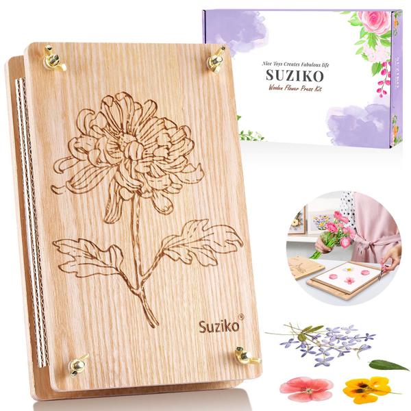 Imagem de Kit de prensa de flores Suziko Large para adultos e crianças com caixa de presente