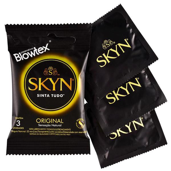 Imagem de Kit de Preservativos com 5 Pacotes SKYN Original com 3 Unidades