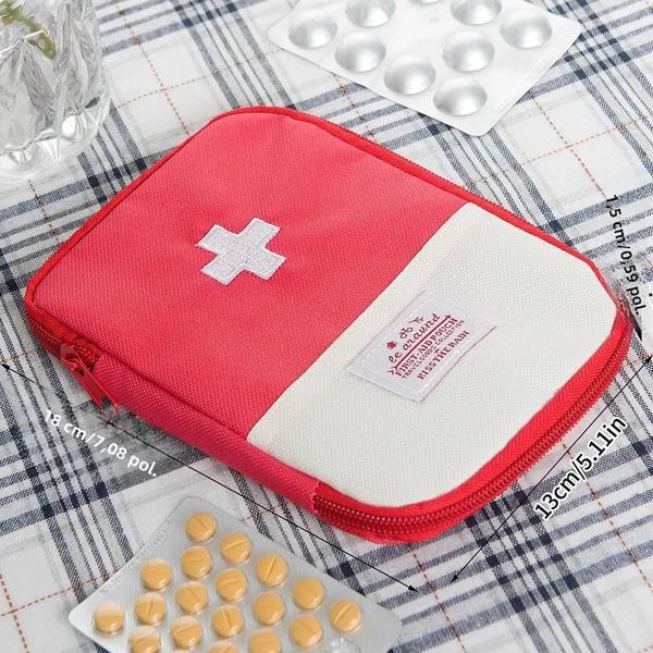 Imagem de Kit de Primeiros Socorros Portátil - Mini Saco de Medicina para Viagem e Acampamento