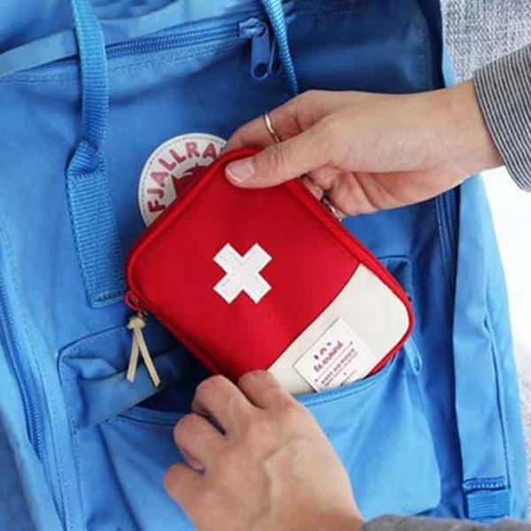 Imagem de Kit de Primeiros Socorros Portátil - Mini Saco de Medicina para Viagem e Acampamento