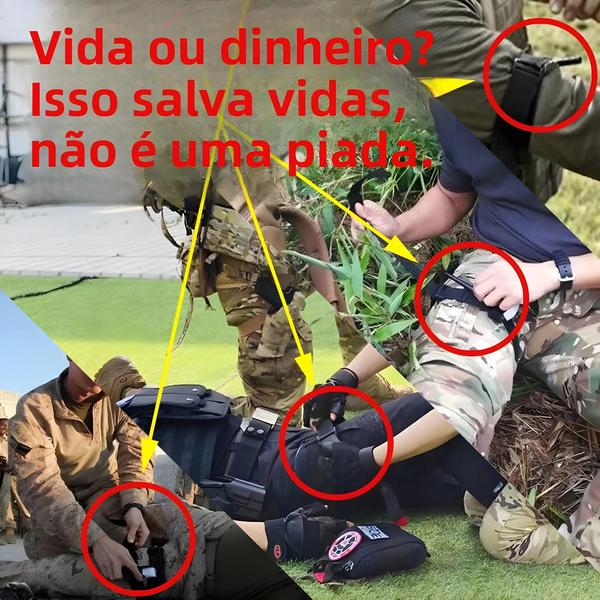 Imagem de Kit de Primeiros Socorros Tático Militar - Mochila Molle para Emergências ao Ar Livre