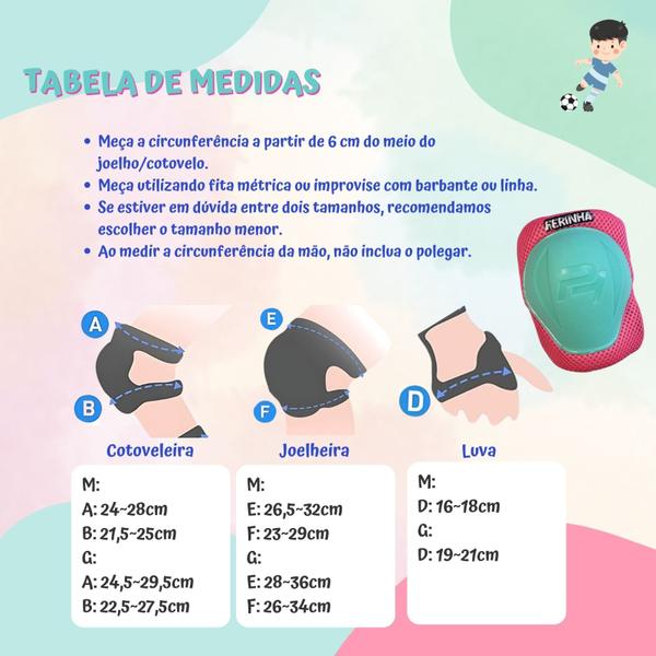 Imagem de Kit de Proteção Infantil Kids Bike Criança Ferinha Pro Hand