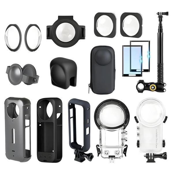 Imagem de Kit de Proteção Insta360 X3 - Lente, Tampa e Bolsa de Armazenamento