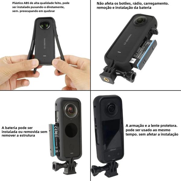 Imagem de Kit de Proteção Insta360 X3 - Lente, Tampa e Bolsa de Armazenamento