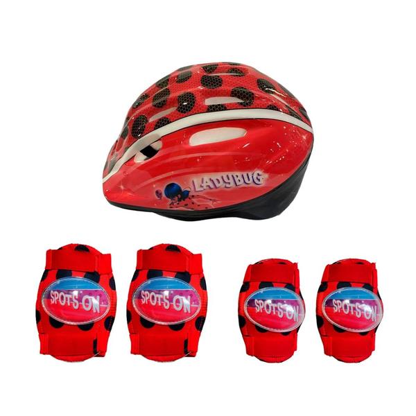 Imagem de Kit de Proteção Miraculous Ladybug com Capacete Multikids - BR1630