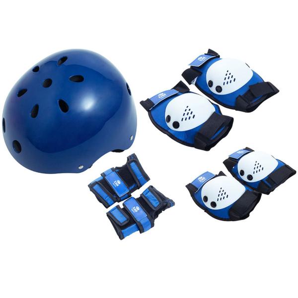 Imagem de Kit de Proteção Premium com Capacete Tamanho M Azul Bel