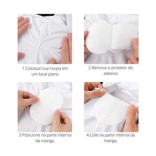 Imagem de Kit de Protetores De Roupa Anti Suor Adesivo Absorvente Axila