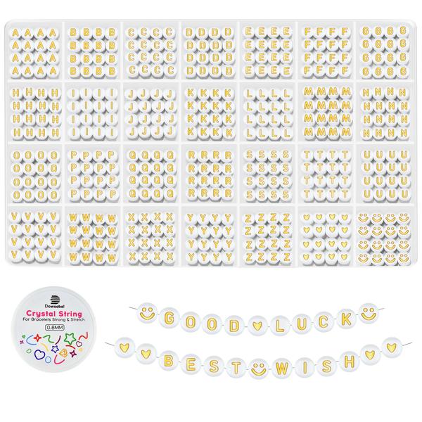 Imagem de Kit de pulseira Friendship Dowsabel 1400 unidades Letter Beads