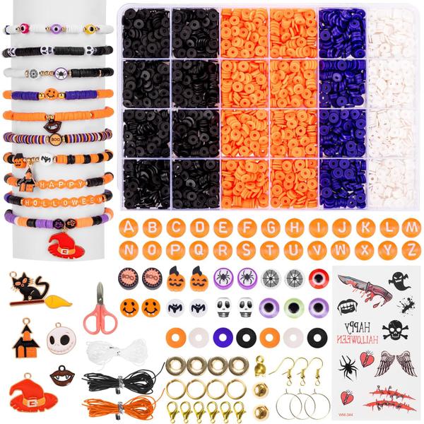 Imagem de Kit de pulseira Friendship Goldwise Halloween com miçangas de argila